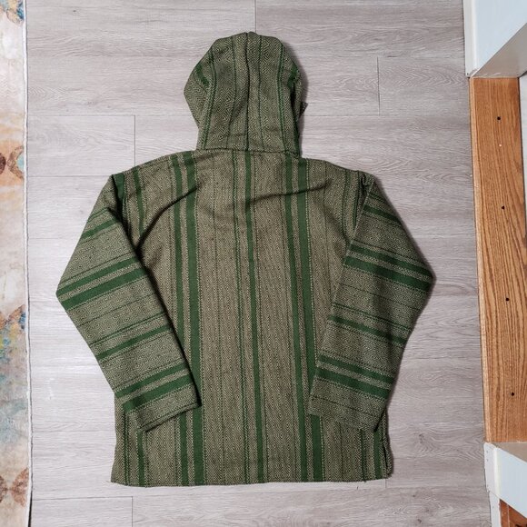 No Bad Days green Baja pullover hoodie casual size XL surf beach drug rug pocket - Picture 9 of 10